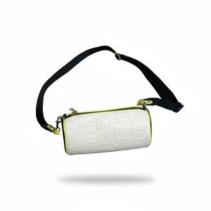 Aldo White and Neon Green Embossed Crossbody Bag